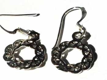 Sterling Silver Celtic Shield Knotted Filigree Earrings