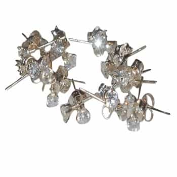 Sterling Silver Cz Cubic Zirconia 3Mm Stud Earrings