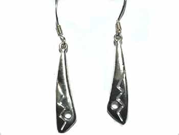 Sterling Silver Ligthning Bolt Drop Dangle Earring