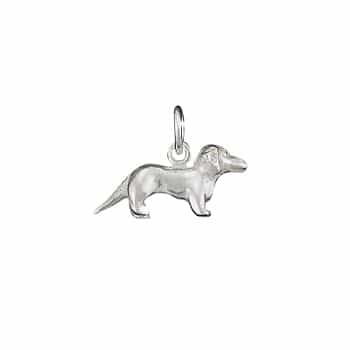 Sterling Silver 925 Wiener Dog Dachshund Charm Pendant