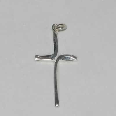 Sterling Silver Jc Cross Pendant