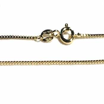 925 Sterling Silver Vermeil 24 Inch 1.2 Mm Box Neck Chain Necklace