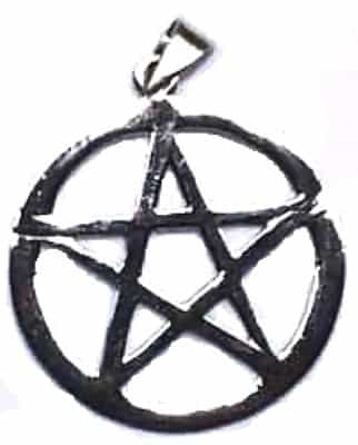 Sterling Silver 5 Point Star Pentagram Charm Pendant