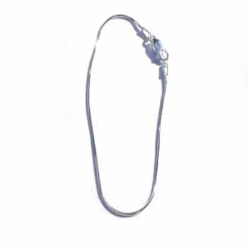 Sterling Silver 7 Inch 1Mm 8 Side Snake Bracelet