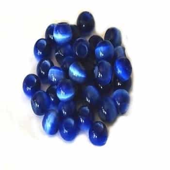 Blue Cats Eye 8 Mm Beads Sold By The Dozen