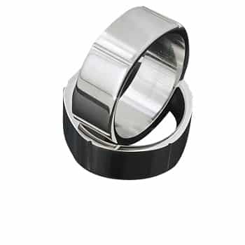 Men's 316L Stainless Steel Five Side 8 Mm Band Ring