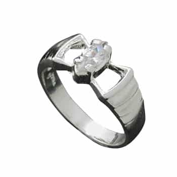Sterling Silver Marquise Cz Cubic Zirconia With Side Openings