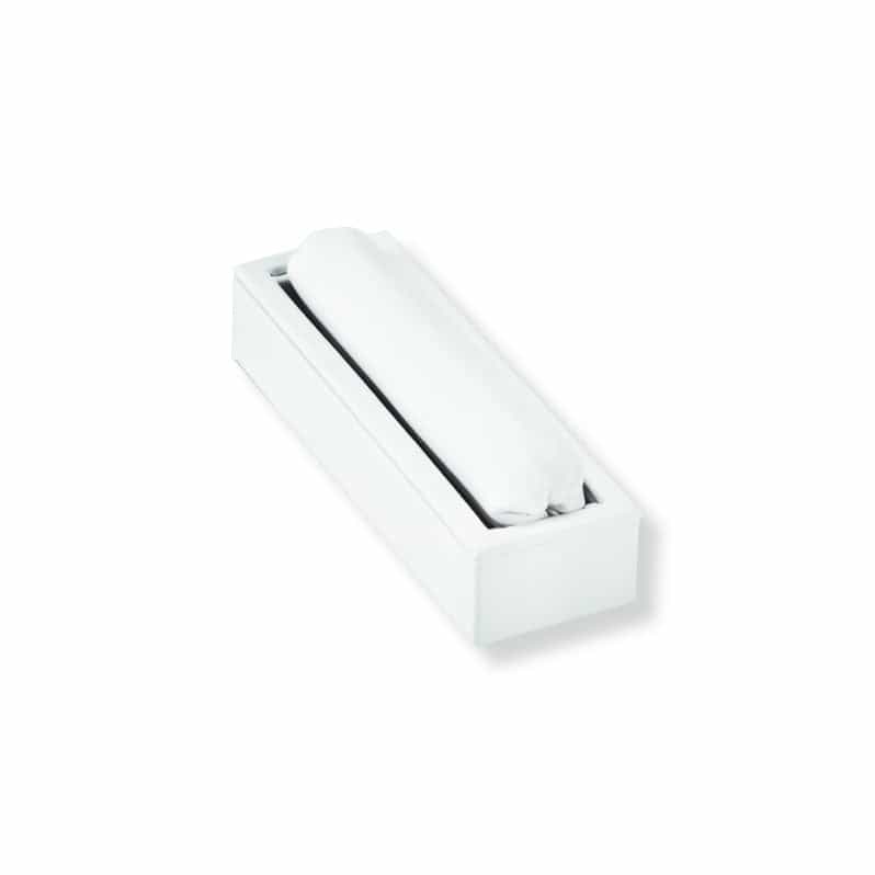 White Leatherette Ring Roll Display