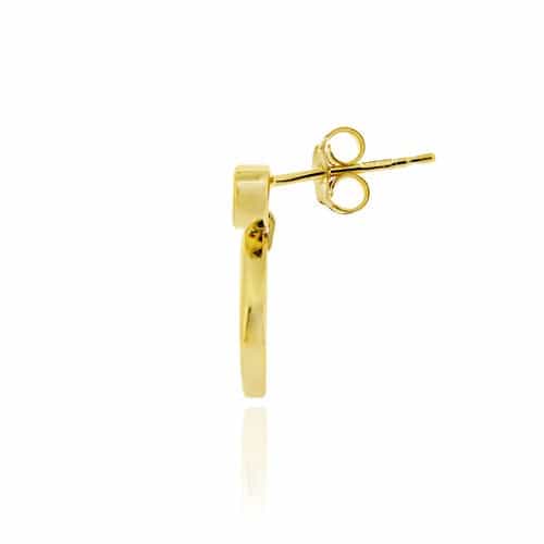18K Gold Over Sterling Silver Cz Micro Pave Earrings