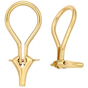 18k Yellow Heavy Large Omega Earring Clip :: Heavy Large Omega Earring ...